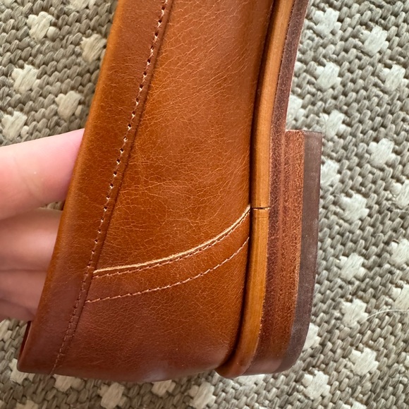 J. McLaughlin Concetta Leather Loafers Toasted Nutmeg/Brown - Picture 7 of 8